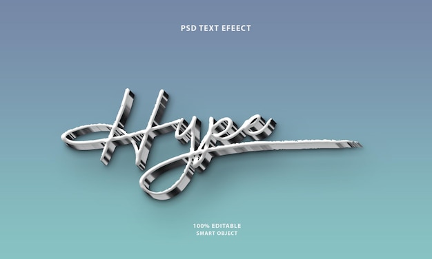 Effet de style de texte free psd hype