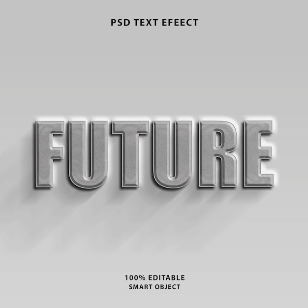 Effet de style de texte futur PSD gratuit