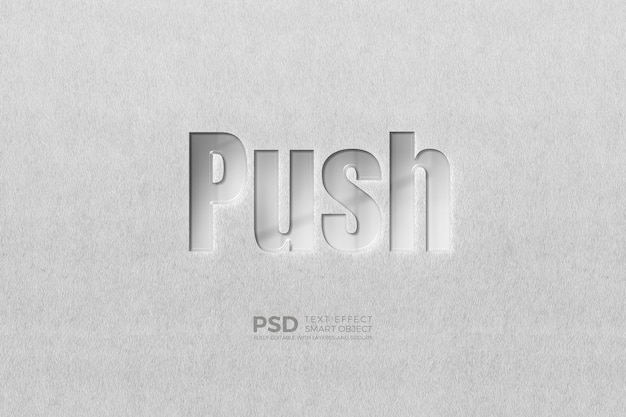 Effet de style de texte avec illustration de police en relief