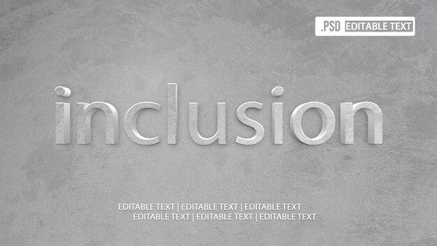 effet de style de texte d'inclusion