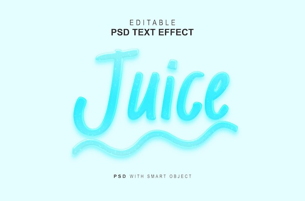 PSD effet de style de texte juice