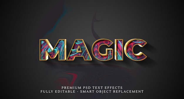 Effet De Style De Texte Magique Psd, Effets De Texte Psd Premium