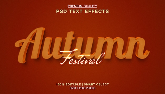 Effet De Style De Texte Modifiable Du Festival D'automne