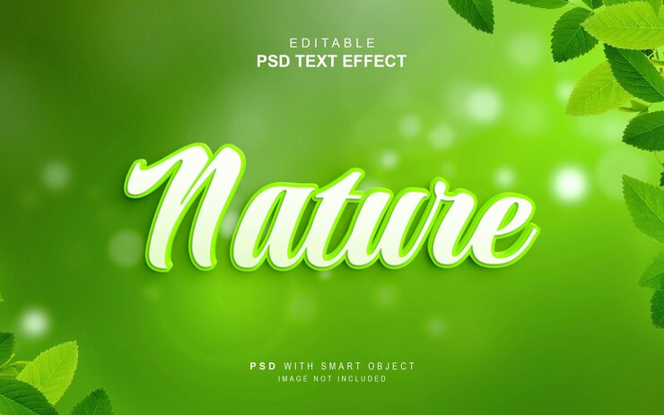 PSD effet de style de texte nature