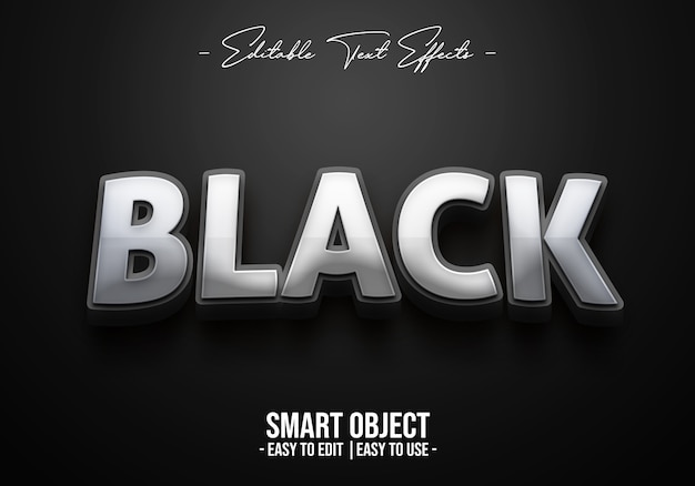 PSD effet style texte noir