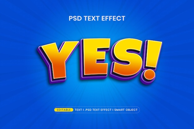 PSD effet de style de texte oui