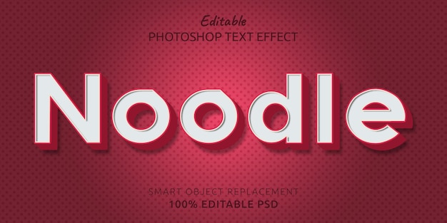 Effet De Style De Texte Photoshop Modifiable De Nouilles