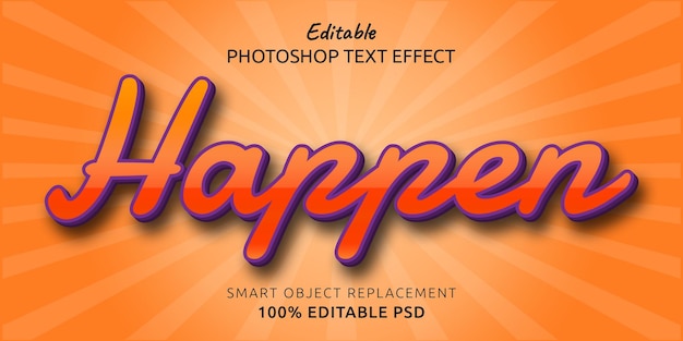 Effet de style de texte Photoshop modifiable