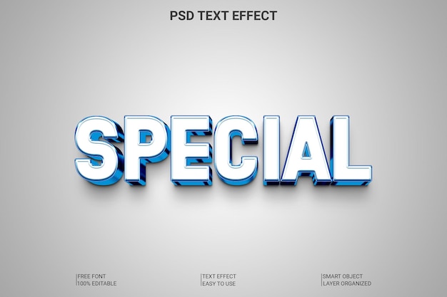 PSD effet de style de texte psd 3d spécial