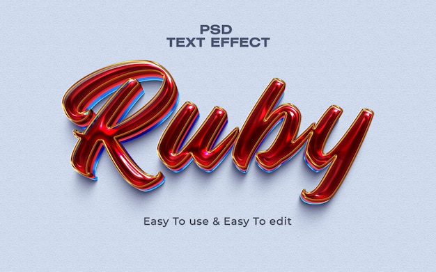 Effet de style de texte rubis