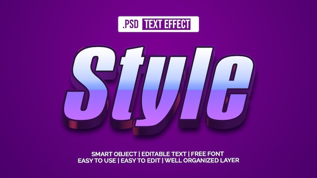 Effet de style de texte de style PSD