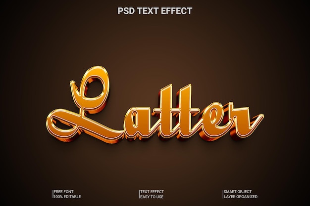 PSD effet de style de texte ultérieur psd 3d