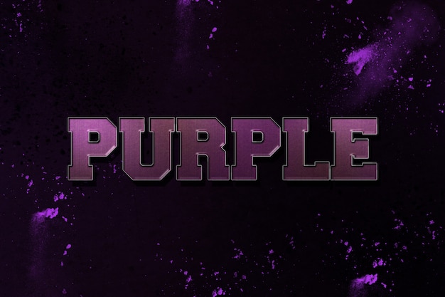 PSD effet de style de texte violet