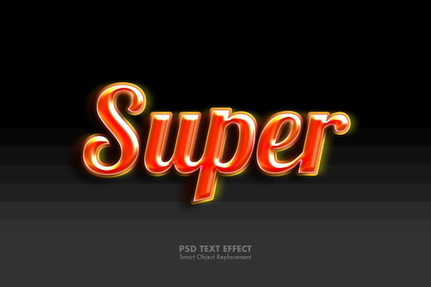 PSD effet super texte 3d