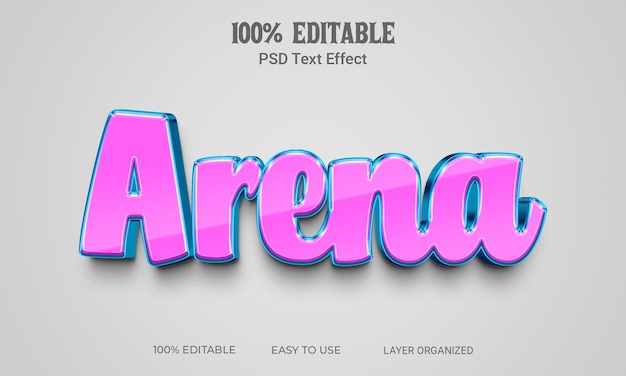 Effet de texte 3d Arena