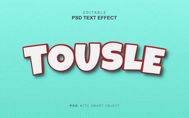 PSD effet de texte 3d audacieux