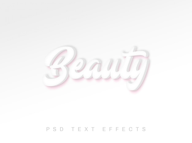 Effet de texte 3D beauté PSD