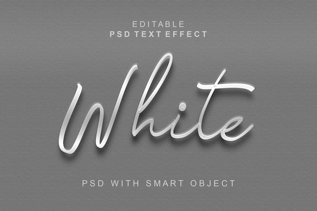 Effet De Texte 3d Blanc