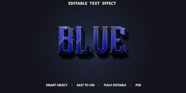 Effet De Texte 3d Bleu