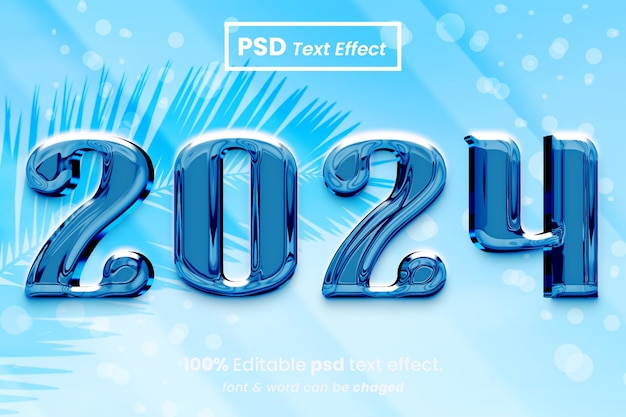 Effet De Texte 3d Bonne Année 2024