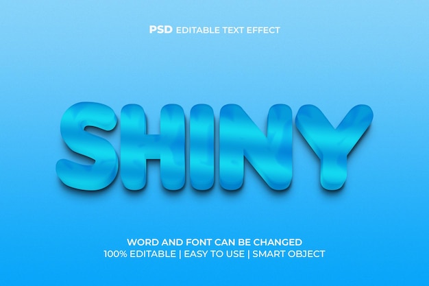 Effet de texte 3d brillant