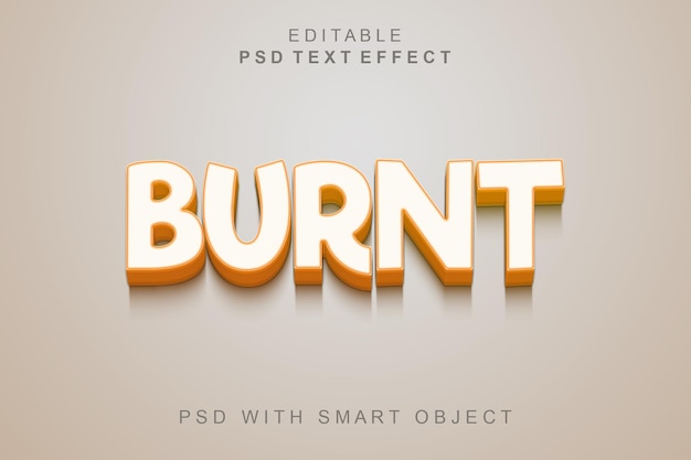 Effet de texte 3d brûlé