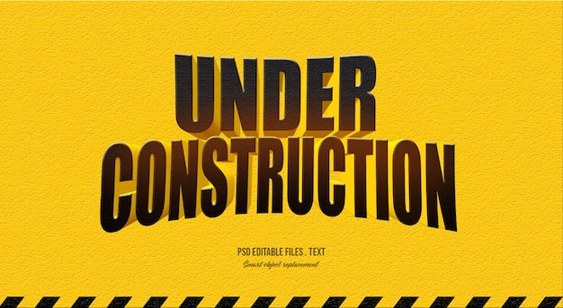 Effet de texte 3D en cours de construction