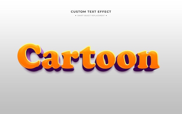 effet de texte 3d de dessin animé coloré