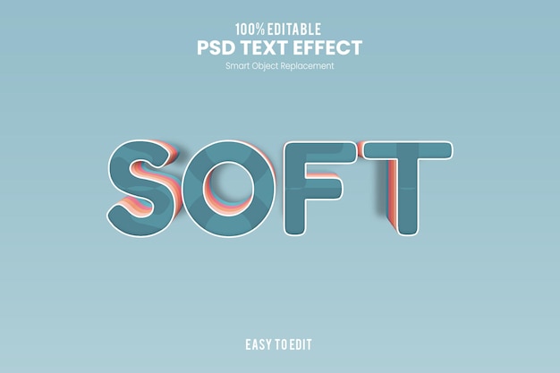 Effet de texte 3D doux et amusant et audacieux