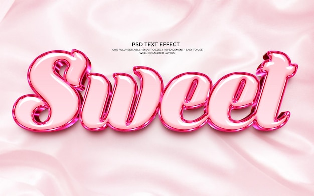 Effet de texte 3d doux