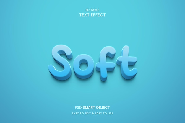 Effet de texte 3D doux