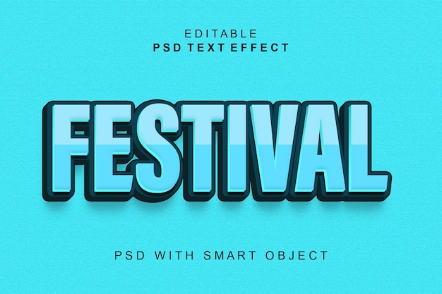 Effet De Texte 3d Du Festival