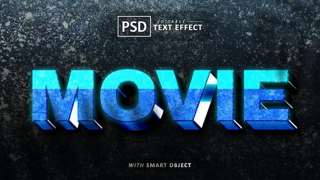 Effet De Texte 3d Du Film Modifiable