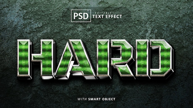 Effet de texte 3d dur modifiable