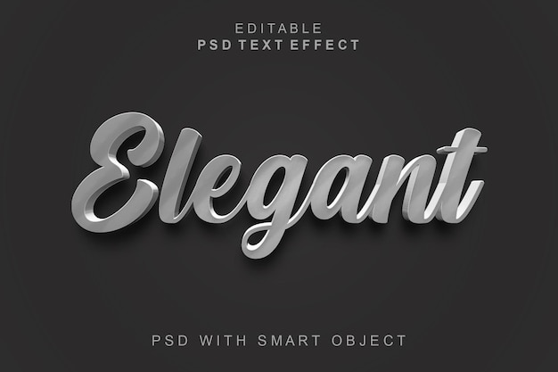 effet de texte 3d élégant