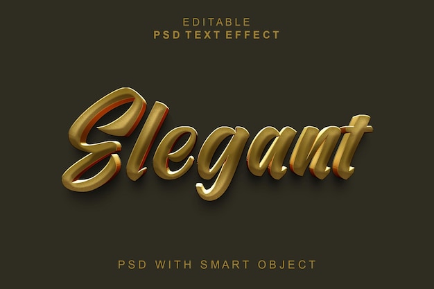 effet de texte 3d élégant