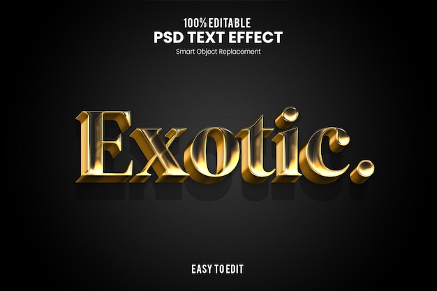 PSD effet de texte 3d exclusif élégant exotique