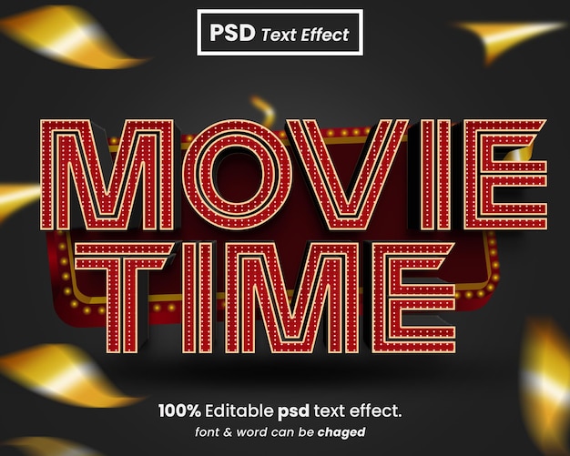 PSD effet de texte 3d de film