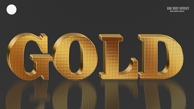 Effet de texte 3D Gold de luxe