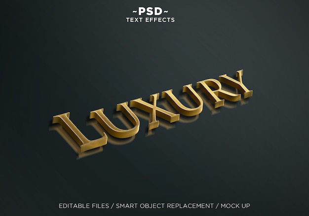 PSD effet de texte 3d gold