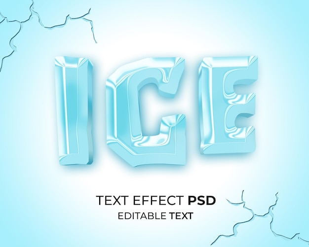 PSD effet de texte 3d ice modifiable