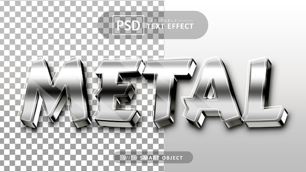 Effet De Texte 3d En Métal Modifiable