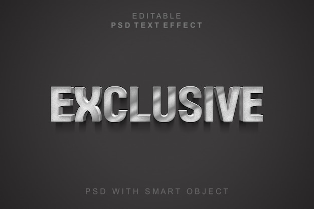 Effet de texte 3d modifiable exclusif