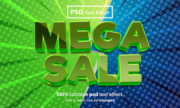 PSD effet de texte 3d modifiable mega sale