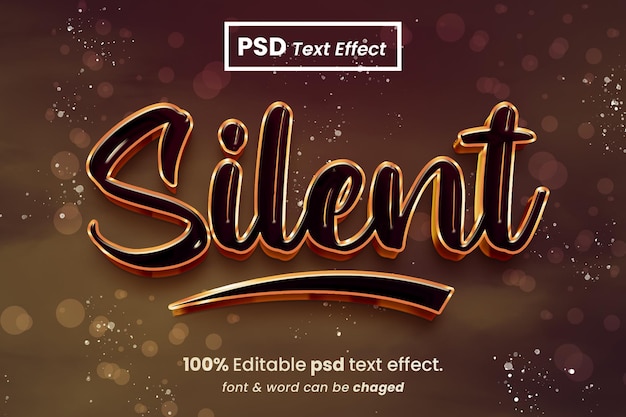 Effet De Texte 3d Modifiable Silencieux