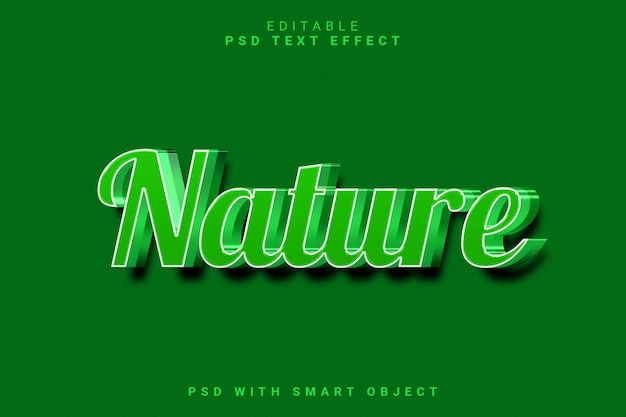 Effet de texte 3D de la nature