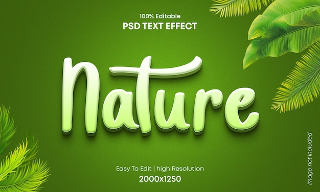 Effet De Texte 3d Nature