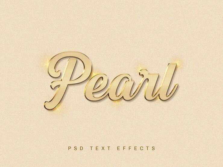 Effet de texte 3D Pearl PSD
