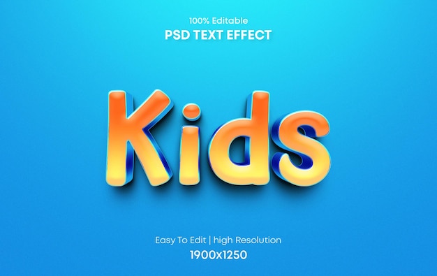 Effet De Texte 3d Pour Enfants