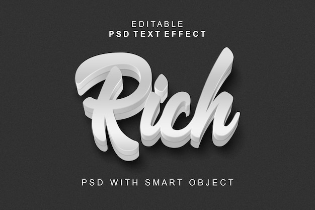 Effet De Texte 3d Riche